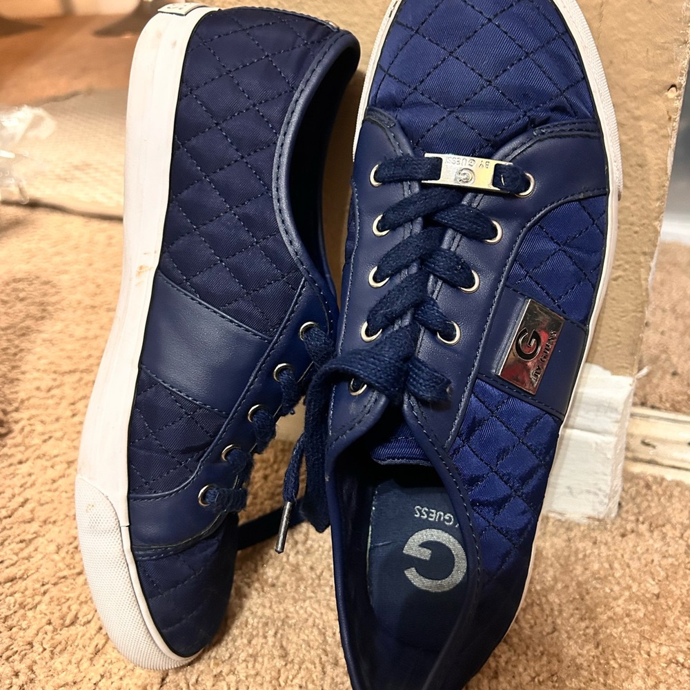 G by Guess Navy Blue Quilted Sneakers